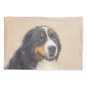 Bernese Mountain Dog-schilderij - Original Dog Art Kussensloop (Achterkant)