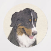 Bernese Mountain Dog-schilderij - Original Dog Art Labels (Design 1)