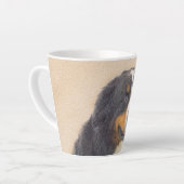 Bernese Mountain Dog-schilderij - Original Dog Art Latte Mok (Linkerhoek)