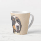 Bernese Mountain Dog-schilderij - Original Dog Art Latte Mok (Rechterhoek)