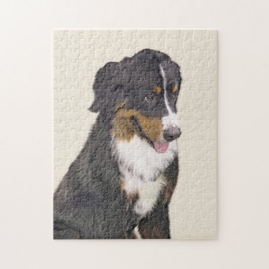Bernese Mountain Dog-schilderij - Original Dog Art Legpuzzel (Verticaal)