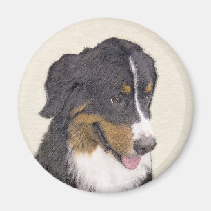 Bernese Mountain Dog-schilderij - Original Dog Art Magneet