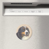 Bernese Mountain Dog-schilderij - Original Dog Art Magneet (Insitu (Vaatwasser))