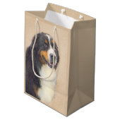 Bernese Mountain Dog-schilderij - Original Dog Art Medium Cadeauzakje (Achterkant Gekanteld)