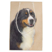 Bernese Mountain Dog-schilderij - Original Dog Art Medium Cadeauzakje (Achterkant)