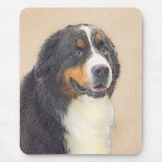 Bernese Mountain Dog-schilderij - Original Dog Art Muismat (Voorkant)