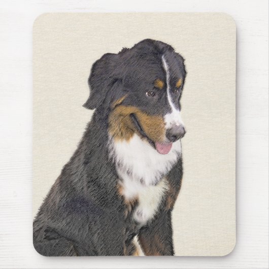 Bernese Mountain Dog-schilderij - Original Dog Art Muismat (Voorkant)