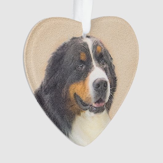 Bernese Mountain Dog-schilderij - Original Dog Art Ornament (voorkant)