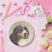 Bernese Mountain Dog-schilderij - Original Dog Art Papieren Bordje (Feest)