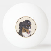 Bernese Mountain Dog-schilderij - Original Dog Art Pingpongbal (Achterkant)