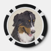 Bernese Mountain Dog-schilderij - Original Dog Art Poker Chips (Achterkant)