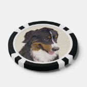 Bernese Mountain Dog-schilderij - Original Dog Art Poker Chips (Enkel)