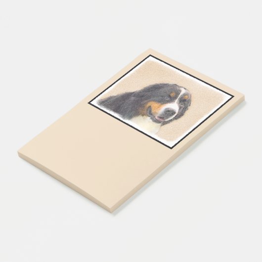 Bernese Mountain Dog-schilderij - Original Dog Art Post-it® Notes (Schuin)
