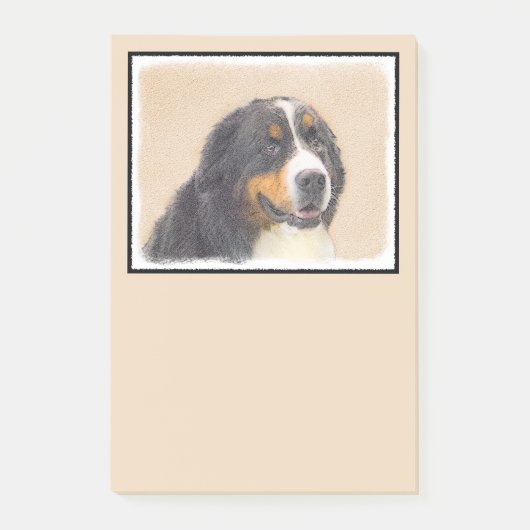 Bernese Mountain Dog-schilderij - Original Dog Art Post-it® Notes (Voorkant)