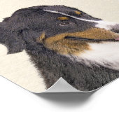 Bernese Mountain Dog-schilderij - Original Dog Art Poster (Hoek)