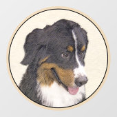 Bernese Mountain Dog-schilderij - Original Dog Art Raamsticker (Vel)