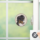 Bernese Mountain Dog-schilderij - Original Dog Art Raamsticker (Huis)