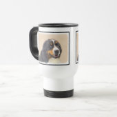 Bernese Mountain Dog-schilderij - Original Dog Art Reisbeker (Voorkant links)