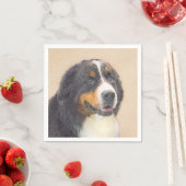 Bernese Mountain Dog-schilderij - Original Dog Art Servet (Insitu)