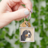 Bernese Mountain Dog-schilderij - Original Dog Art Sleutelhanger (Hand)