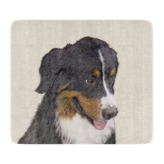 Bernese Mountain Dog-schilderij - Original Dog Art Snijplank (Voorkant)