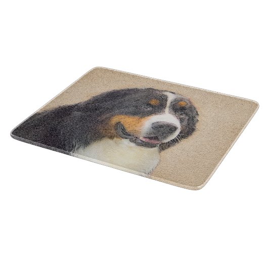 Bernese Mountain Dog-schilderij - Original Dog Art Snijplank (Hoek)