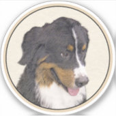 Bernese Mountain Dog-schilderij - Original Dog Art Sticker (Voorkant)