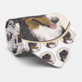 Bernese Mountain Dog-schilderij - Original Dog Art Stropdas (Opgerold)