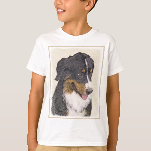 Bernese Mountain Dog-schilderij - Original Dog Art T-shirt (Voorkant)