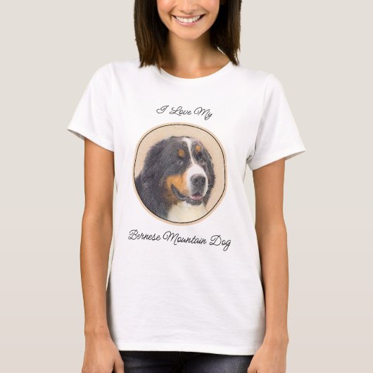 Bernese Mountain Dog-schilderij - Original Dog Art T-shirt (Voorkant)