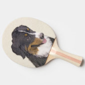 Bernese Mountain Dog-schilderij - Original Dog Art Tafeltennisbatje (Zijkant)