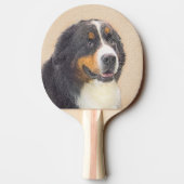 Bernese Mountain Dog-schilderij - Original Dog Art Tafeltennisbatje (Achterkant)