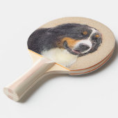 Bernese Mountain Dog-schilderij - Original Dog Art Tafeltennisbatje (Voorkant Gekanteld)