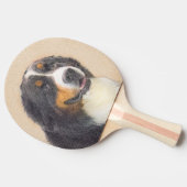 Bernese Mountain Dog-schilderij - Original Dog Art Tafeltennisbatje (Zijkant)