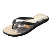 Bernese Mountain Dog-schilderij - Original Dog Art Teenslippers (Schuin)
