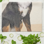 Bernese Mountain Dog-schilderij - Original Dog Art Theedoek (Gevouwen)