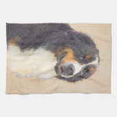 Bernese Mountain Dog-schilderij - Original Dog Art Theedoek (Horizontaal)