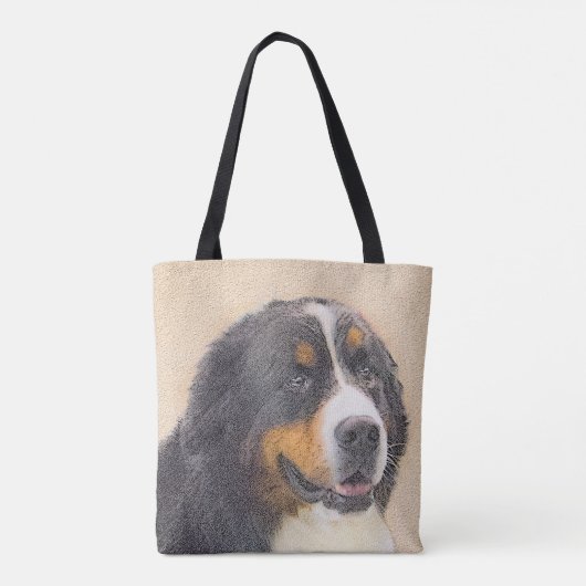 Bernese Mountain Dog-schilderij - Original Dog Art Tote Bag (Achterkant)
