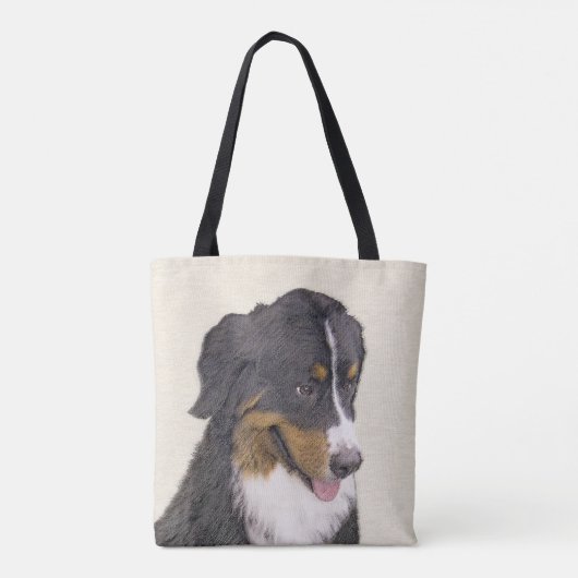 Bernese Mountain Dog-schilderij - Original Dog Art Tote Bag (Achterkant)