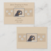 Bernese Mountain Dog-schilderij - Original Dog Art Visitekaartje (Voorkant / Achterkant)