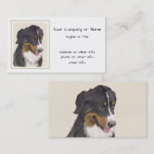 Bernese Mountain Dog-schilderij - Original Dog Art Visitekaartje (Voorkant / Achterkant)