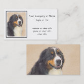 Bernese Mountain Dog-schilderij - Original Dog Art Visitekaartje (Voorkant / Achterkant)