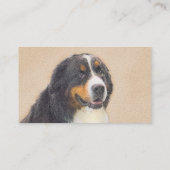 Bernese Mountain Dog-schilderij - Original Dog Art Visitekaartje (Achterkant)