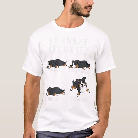 Bernese Mountain Dog Security Funny Dog TShirt (Voorkant)