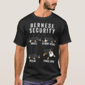Bernese Mountain Dog Security Funny Dog TShirt (Voorkant)