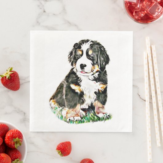 Bernese Mountain Dog Servetten (Insitu)