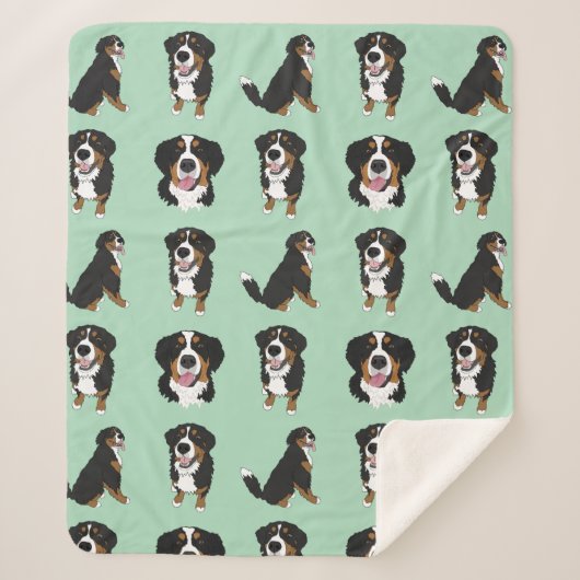 Bernese Mountain Dog Sherpa Deken (Voorkant)