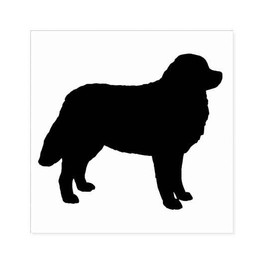 Bernese Mountain Dog Silhouette Rubberstempel (Afrduk)