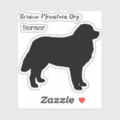 Bernese Mountain Dog Silhouette Sticker (Vel)