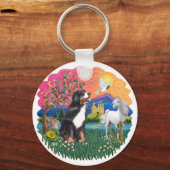 Bernese Mountain Dog Sleutelhanger (Voorkant)